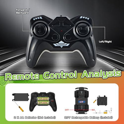 Remote Control Cool Off-Road Vehicle Truck, 2.4GHz RC Car with LED Lights, 1:20 Scale Off-Road Vehicle, Red RC Truck,Remote Control car from a Long Distance,Gifts for Children (Green) - color: Green
