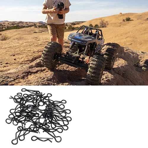 RC Body Clips 200pcs Body Shell Clip Pin RC Car R Buckles Accessories Buggy Truck Replacement for 1/14 1/16 1/18 Scale(Black C) - color: Black C