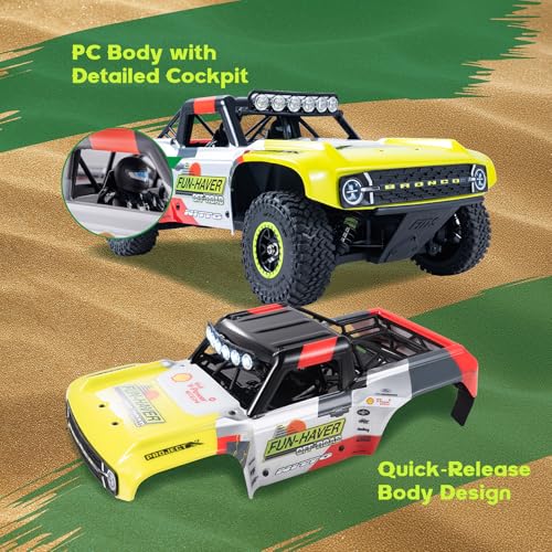 FCXㅤ FMS 1/18 Ford Bronco U4 S Brushless RC Truck, Hobby RC Crawler with Remote Controlled Lighting, Cooling System 4WD Drivetrain RC Crawler for Adults, Brushless (RS 2024) - color: Rs 2024