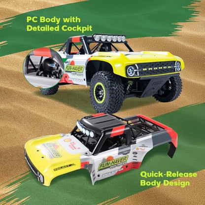 FCXㅤ FMS 1/18 Ford Bronco U4 S Brushless RC Truck, Hobby RC Crawler with Remote Controlled Lighting, Cooling System 4WD Drivetrain RC Crawler for Adults, Brushless (RTR 2025) - color: Rtr 2025