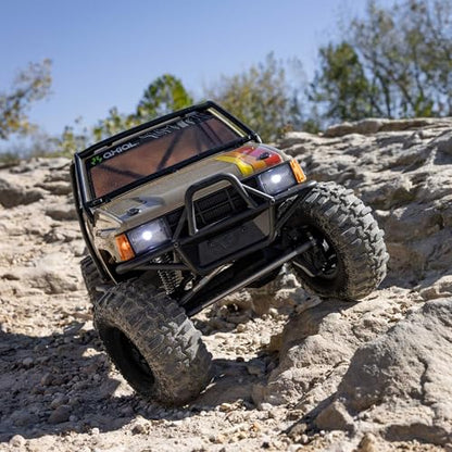 Axial SCX10 III 1987 Toyota SR5 4X4 RC Truck 1/10, Tan | RTR Brushed Rock Crawler, AXI-2062T1, Lipo Battery and Charger Not Included - color: Tan