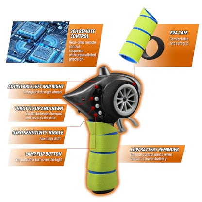 LD1801 1/18 AE86 RC Drift Car Initial D with 3 Upgraded 1200mAh Batteries | 2.4G 3-channel proportional drift toy with 150 motor and 10A ESC for hobby players - color: Ld1801