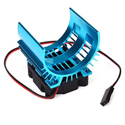 Aluminum Alloy RC Electric Motor Heat Sink Heatsink with 5V Cooling Fan for 1/8 1/10 RC Car Truck Buggy Crawler 540 550 3650 Size Motor