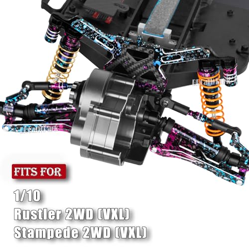 RC Upgrades Part for 1/10 Rustler Stampede (VXL) 2WD,A-Arm,Shock,Drive Shaft,Caster Block,Steering Blocks,Stub Axle Carriers,Steering Bellcranks,Links,Shock Tower,Front Bulkhead,Colour - color: Colour - (Rc Upgrades)