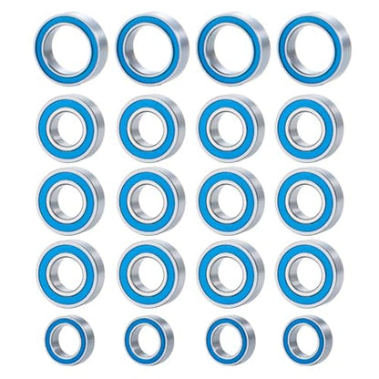 Rc Bearings for Tamiya for TT01 for TT-01 TT01D TT01E for TT02B 1/10 20PCS Sealed Bearing Set RC Crawler Car Chassis Upgrade Parts