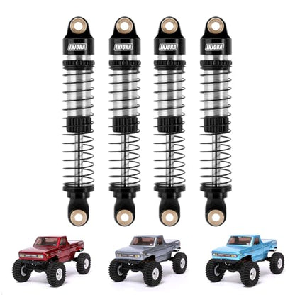 INJORA 59MM Threaded Oil Shock for 1/18 Redcat Ascent18(Black Silver) - color: Black Silver