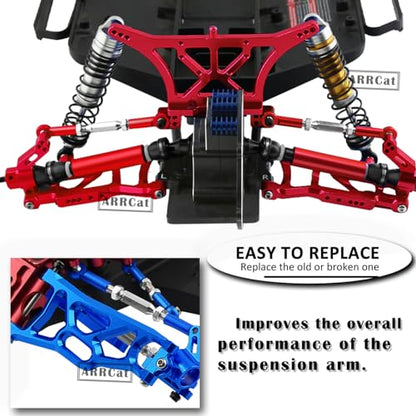 Upgrade Parts Turnbuckles Camber Links for 1/10 Slash 2WD 4X4/Rustler 2WD 4X4/Hoss 2WD 4X4/Stampede 2WD 4X4 RC Truck, Aluminum Adjustable Turnbuckles,Replace 3644 3745 1935,Navy Blue