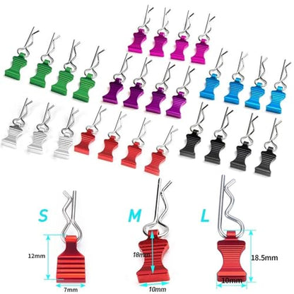 RC Car Replacement For RC Model Vehicle 1/5 1/6 1/8 1/10 1/12 1/18 1/24 4PCS R Body Clips With Pull Tabs Remote Control Car Parts(Red 3) - color: Red 3