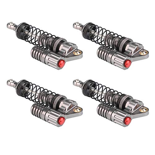 FOSA 4Pcs RC Shock Absorbers, Aluminum Alloy High Strength Springs Shocks Set Damper with 2 Bags of Screws For Axial / SCX10 / D90 / For -4 RC Crawler Car