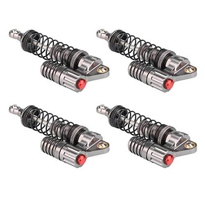 FOSA 4Pcs RC Shock Absorbers, Aluminum Alloy High Strength Springs Shocks Set Damper with 2 Bags of Screws For Axial / SCX10 / D90 / For -4 RC Crawler Car