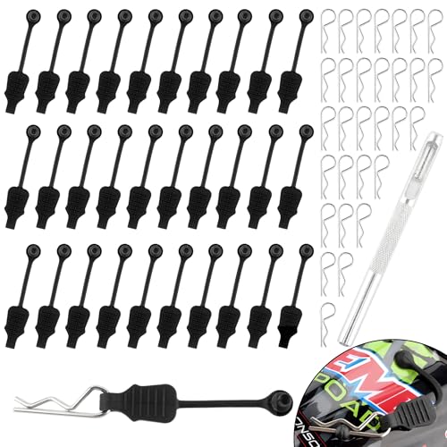 30 Pieces 1.4mm RC Cars Body Clips with Pull Tabs for Universal 1:8 1:10 Remote Control Trucks & 1 PCS Hole Puncher Reamer for RC Body Shell Drills Tool - size: 1.4mm