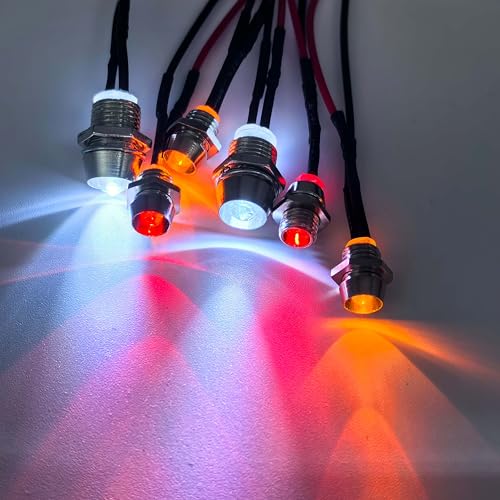 2 Pack RC Car 6 LED Light Kit, White Headlight Red Taillight Yellow Turn Signal Light for 1/10 1/8 RC Models TRX4 D90 SCX10 RC Car Truck Lighting (Red, White & Yellow) - color: 6 LED Red White Yellow