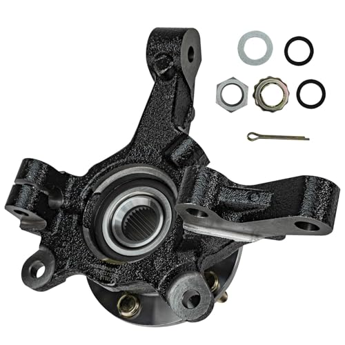 Detroit Axle - Front Left Steering Knuckle and Wheel Hub Bearing CV Axle | Shaft Assembly Replacement for Rear Drum 2007-2011 Dodge Caliber - 2pc Set - size: 2UX47814/Pair