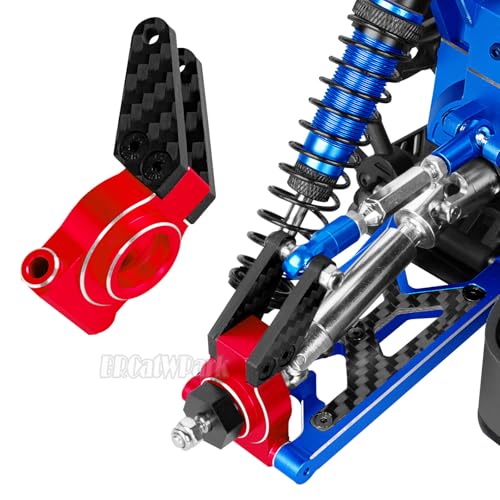 RC Aluminum Caster Block,Steering Blocks,Rear Stub Axle Carriers w/Bearings Upgrades Part for 1/10 Senton/Granite/BigRock/Vorteks/Typhon 3S Blx 4X4 Mega 550,Red