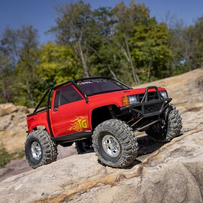 Axial SCX10 III 1987 Toyota SR5 4X4 RC Truck 1/10, RTR, Red | Brushed Rock Crawler, AXI-2062T2, Lipo Battery and Charger Not Included - color: Red