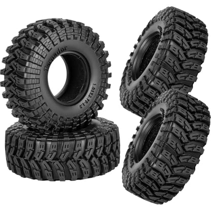 1.3" RC Crawler Tire Skins,Multi-Terrain Soft Sticky Rubber Tires(70 * 26mm) for TRX4 SCX24 FCX24 Ascent-18 1/18 1/24 Off-Road RC Car Upgrade Parts,4PCS (Style A) - style: StyleA(4PCS)