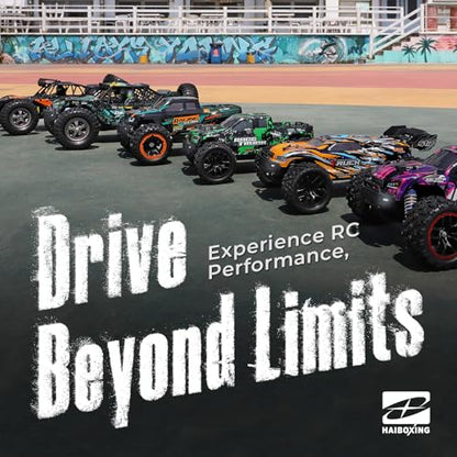 HAIBOXING 18859 1:18 Scale All Terrain RC Car, Hobby 4WD Remote Control Car | 2.4GHz Electric RC Vehicle 36 KPH High Speed 4X4 Waterproof Off-Road RC Truck with Two Rechargeable Batteries for RC Driving - color: Green-black