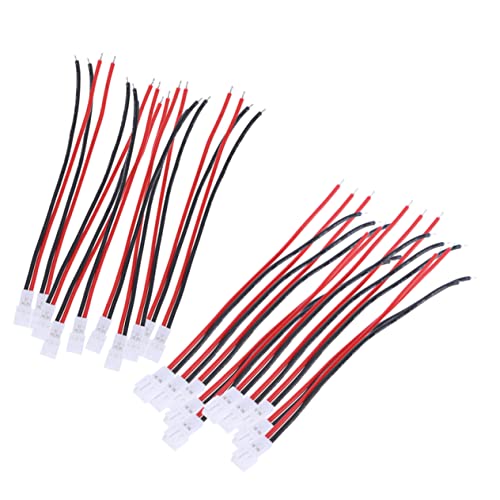 LIOOBO 20pcs Battery Cable Connectors Male Female Ultra Silicone Wire for Rc Car Plane Drone No Shorting Risk