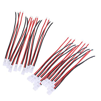 LIOOBO 20pcs Battery Cable Connectors Male Female Ultra Silicone Wire for Rc Car Plane Drone No Shorting Risk