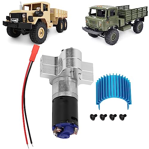 Metal Transfer Case RC Accessory for WPL Henglong B24 B16 B36, 370 CNC Aluminum Gearbox Replacement for RC Crawler Drivetrain Upgrade Kit