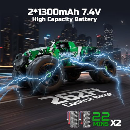 36KMH RC Cars Truck Remote Control Car for Adults Boys Age 8-12 Kids,1:18 | All Terrain 4X4 High Speed Fast Off-Road Electric Vehicle,Full Proportional Synchronous Control System, 2.4GHz