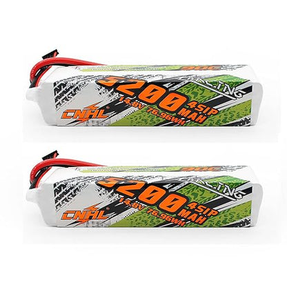 CNHL 5200mAh 4S Lipo Battery Soft Case 14.8V 90C EC5 Plug (2 Packs) | Versatile RC battery for RC cars, trucks, buggies, tanks, airplanes, heli, and remote control boats.