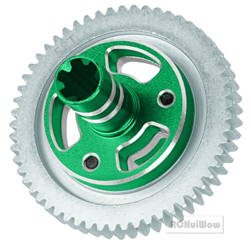 0.8 Mod 58T Slipper Clutch Upgrades Part for 1/10 Big Rock/Granite/Senton/Vorteks 3S BLX,Kraton/Outcast 4S BLX,1/8 Typhon 3S BLX,Metal RC 0.8 Mod 58T Spur Gear w/Slipper Shaft,Green