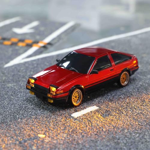 1/18 RC Drift Racing Car Rwd LDRC LD1801 Wireless Control Vehicle Gyroscope Light System Motor Servo ESC - color: Red