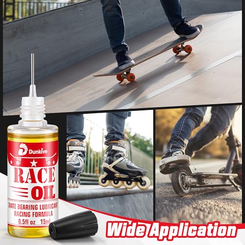 Skateboard Bearing Lube, Super Smooth Longboard Bearing Oil for Skateboards, Longboards, Scooters and Roller Skates (2 Pack)
