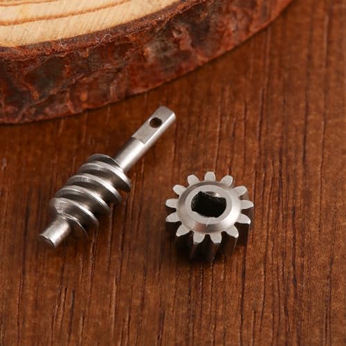 2 Set 2/13T Axle Worm Gear for 1/30 Axial SCX30, Stainless Steel Overdrive Gear Parts for Upgrades RC Crawler Performance