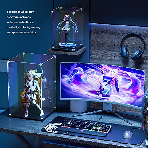 Clear Acrylic Display Case, Self-Assemble Showcase for Collectibles, Action Figures, Dolls- Alternative Glass Box for Commemorative Gifts(14x14x14 inch, 35x35x35 cm) - size: 14x14x14 inch, 35x35x35cm