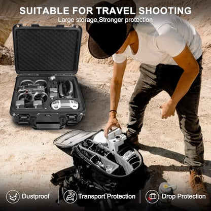 Lekufee Waterproof Hard Carrying Case for DJI Avata 2,Fly More Combo,Goggles 3(NOT for Goggles N3),RC Motion 3,FPV Remote Controller 3 and Accessories(Case Only)