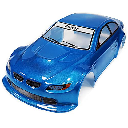 1/10 Scale E92 Style RC LEXAN Body Shell Replacement for Drift Racing Touring On-Road Car Width 200mm with Decal Sheet(Blue) - color: Blue