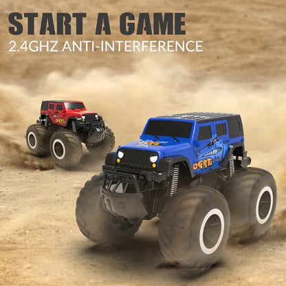 STEMTRON Amphibious Remote Control Car 1:16 All Terrain Monster Truck | Waterproof Off-Road RC Car Pool Toys Remote Control Boat Gifts for Kids Boys - color: Blue Suv, size: 1:16 Scale