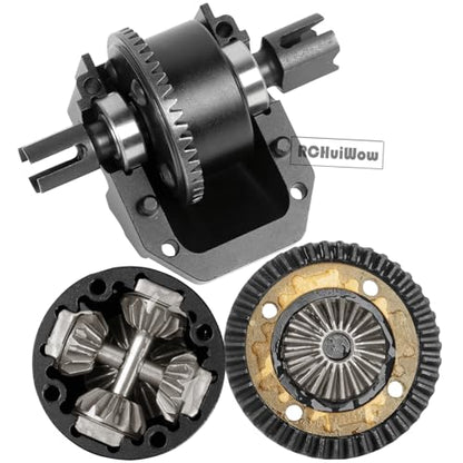 RC Gearbox Case Upgrades for 1/7 6S Mojave,Limitless,1/8 Kraton,Senton,Outcast,Notorious,Typhon 6S BLX,7075 Alloy Aluminum Diff Housing Gearbox Case,Black