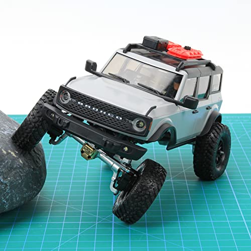 RCAWD F/R Portal Axle Housing Brass Worm Gears Axial 1/24 Silver | Adds low-end weight for extreme crawling stability. Bulletproof housing protects internal components from sharp rocks. - color: Silver