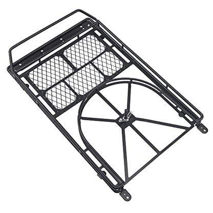 ShareGoo RC 1/10 Metal Roof Rack Luggage with 6LED Light Set Compatible with Traxxas TRX4 Axial SCX10 90046 Tamiya CC01 D90 Wrangler 1/10 RC Crawler Car (Style 1) - style: Style 1