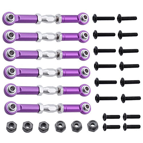 Hobbypark 6PCS 106017 106617 Aluminum Turnbuckle Steering Linkage Rod for 1/10 Redcat Volcano EPX/Pro Shockwave Tornado S30 Volcano S30 Tornado Epx(Pro) Upgrade Parts