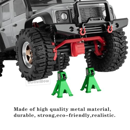 RC Crawler Accessories Roof Simulation for 1/18 1/24 RC Crawler Trx4m SCX24,Antenna/Jack Stands/Shackles/Shovel/Box/Metal Perforated Plates/Tow Rope,Green - color: Green(1set)