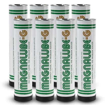 Magnalube-G General All Purpose Grease - Waterproof, Corrosion Resistant PTFE Lubricant for Bearings and Axles to Fishing Rods - 14.5oz Multi-Purpose Canister Tube for Grease Gun - 8 Pack - size: 8