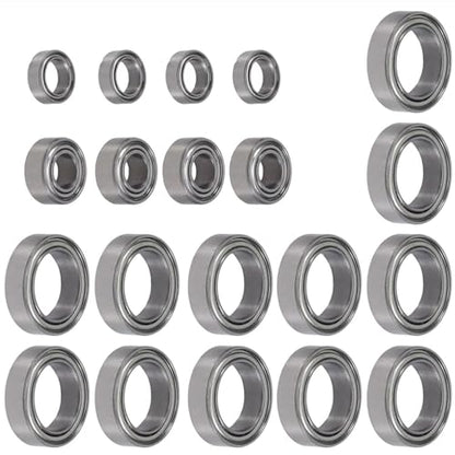 Double Rubber Seal for JLB for Racing for Cheetah 11101 21101 J3 BE001 BE002 BE003 1/10 rc Car Spare Upgrade Parts 20Pcs Ball Bearing Set
