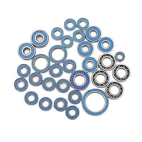 RC Car Bearing Kit, 32-Piece Sealed Steel Bearings for 1/10 1/8 Scale Off-Road and On-Road, Reduces Friction for Speed