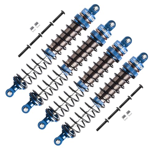 130MM Big Bore Oil Shock Absorbers Upgrade for 1/8 RC Buggies | Fits Arrma / Losi / Axial / Himoto / Hpi - Oil Damper Upgrade - Blue - color: blue
