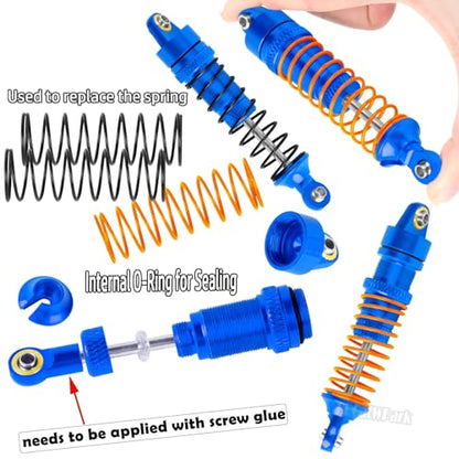 RC Upgrades Part for 1/18 LaTrax Teton,Chassis,A Arms,Drive Shaft Axles,Caster Block,Steering Blocks,Rear Stub Axle Carriers,Links,Differential Housing,Shocks,Shock Tower,Body Mounts,Navy Blue - color: (Navy Blue)