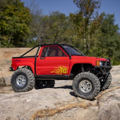 Axial SCX10 III 1987 Toyota SR5 4X4 RC Truck 1/10, RTR, Red | Brushed Rock Crawler, AXI-2062T2, Lipo Battery and Charger Not Included - color: Red