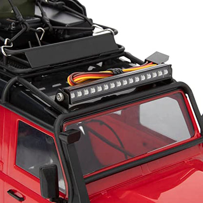 MEUS RACING TRX4M Roof Light Bar Headlights Kit with 16 Beads 8 Light Modes for MEUS TRX4M Ripper Body 1/18 RC Crawler Car Upgrade Parts.(with 2 Angel-Eye) - style: Roof Light + 2 Angel-Eye