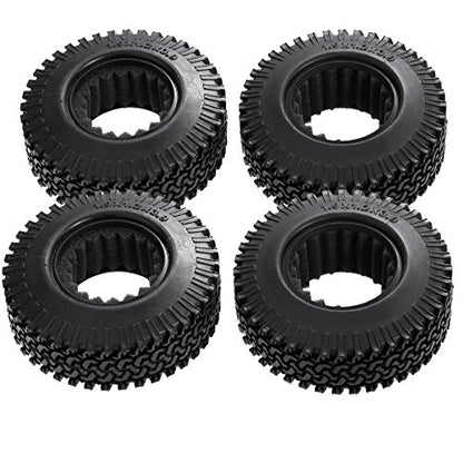 100mm 1/10 Scale Rubber Tires for 1:10 RC Climbing Rock Crawler 1.9 Inch Wheels | Rubber Tire with Foam Insert for TRX-4, SCX10, Gen8, Available in 96mm-120mm sizes