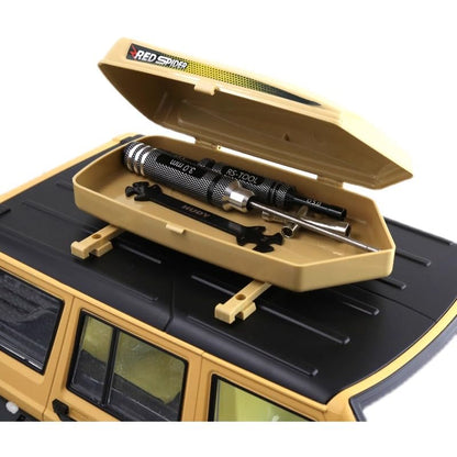 RC Plastic Roof Trunk Luggage Rack Box for, Car Shell Body Upgrade 1/10 or 1/12 Proportion Traxxas TRX4 TRX6 Axial SCX10 90046 G63 VP VS4 RC Crawler (Desert Yellow) - color: Desert Yellow