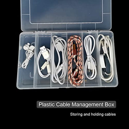 Vidifor 2 Pack 6 Grids Tackle Box Organizer Mascara Brushes Container Fishing Tackle Tray Box Plastic Storage Organizer Container for Crafts, Beads Earrings, Screws, Nail, Pins - size: 6 grids 2pcs no dividers