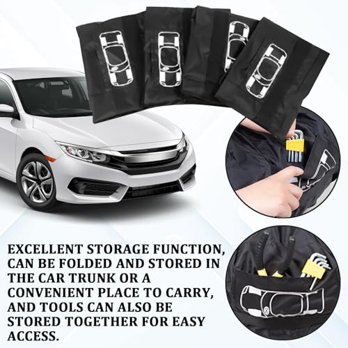 Spare Tire Bag with Adjustable Elastic Strap Car Dustproof Tires Protector for All Seasons, 26" Oxford Cloth Tire Sunproof 13"-18" Spare Tires Storage Bag, Universal for Most Cars (Small)